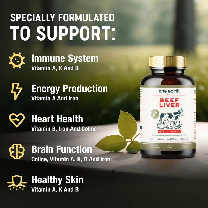 One Earth Health New Zealand 100% Grass Fed Beef Liver