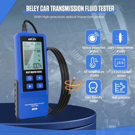 Automotive Digital Transmission Fluid Tester - BELEY Car Gearbox Oil Tester for Oil’s Light Transmission and Temperature, with 800mm Hose, Suitable for All Types of Transmission Fluids (BLUE)
