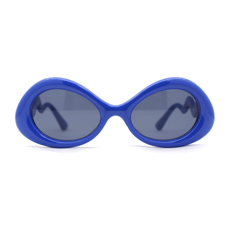 SA106 Wavy Down Temple Upside Down Cat Eye Thick Plastic