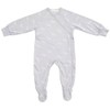 Organic Cotton Crossover Baby Sleepsuit with Feet - Grey Tiny