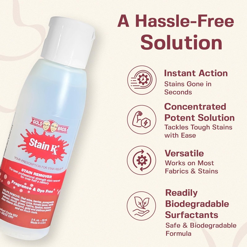 Stain Rx Stain Remover, Effectively Eliminates Stains from Wine, Berries