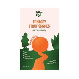 Little Syl Fantasy Apricot Shapes - Healthy Real Fruit Snack with No Added Sugar - Apricot, Apple, Beta-Carotene Extract (2 Pack)