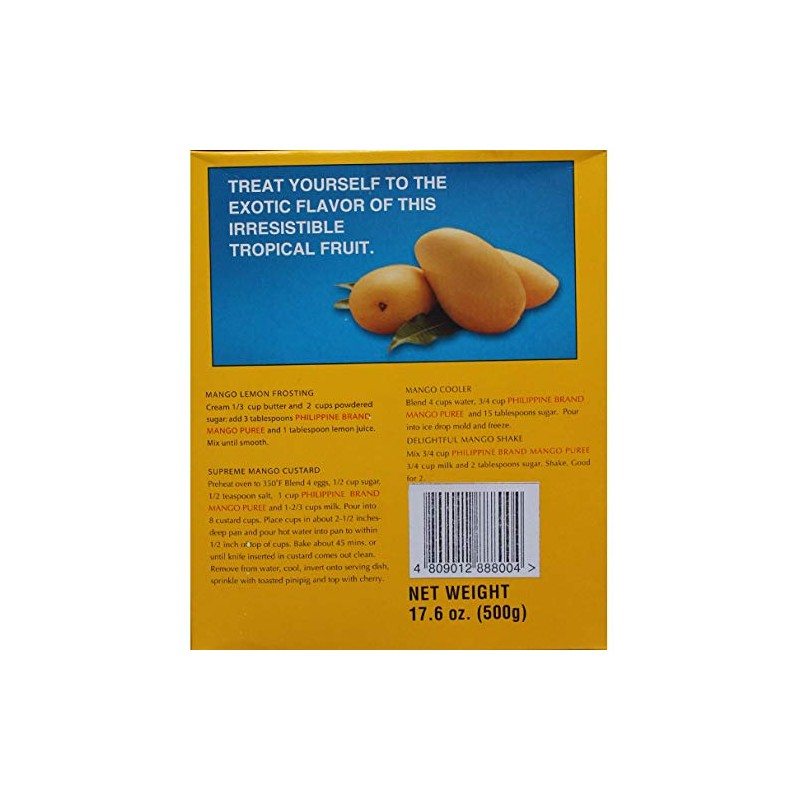 Philippine Brand Mango Puree, 17.6 oz (500 g), Seasonal Sales