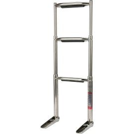 Amarine Made 3 Steps Boat Ladder Wide Steps Stainless Steel Telescoping Boat Ladder Swim Step
