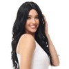 Luxiremi Wig Black Long Hair Wigs Synthetic 65 cm Adjustable