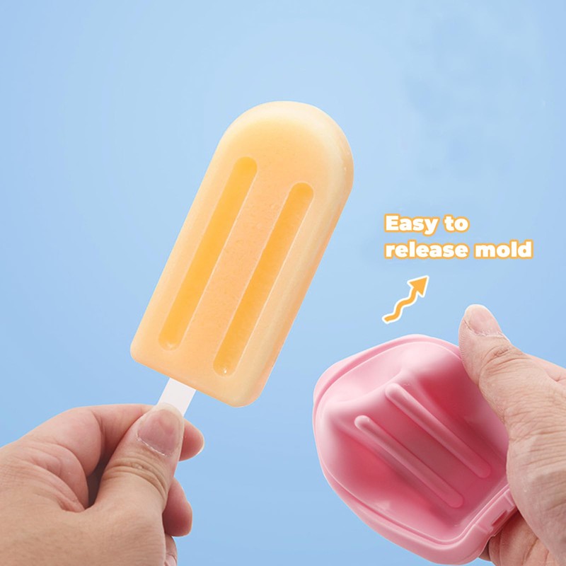 5Pcs Ice Lolly Molds, Non-Stick Reusable Popsicle Molds