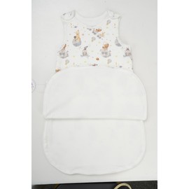 Baby Sleeping Bag 1 Tog,100% Cotton Wearable Sleeping Bag With Adjustable Snap Buttons and Side Zip, All Year Baby Sleep Sack 2 Pack For Girls Boys(Gray,60cm)