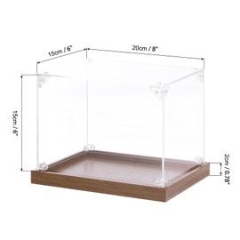 MECCANIXITY Acrylic Display Case, 8"x8"x4" Clear Display Box Assemble Dustproof Storage Organizer Showcase for Collectibles Action Figures