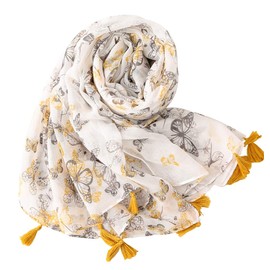 FAIRYGATE 0016 Women's Lightweight and Soft Scarves & Shawls Elegant Tassel XXL Scarf Gifts for Women, 16228