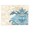 SENKO DECORMUSEE 32096 Samira Bath Mat, Approx. 17.7 x 23.6 inches (45 x 60 cm), Blue Gray, Damask Pattern, Antibacterial, Deodorizing, Made in Japan