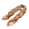 TrendsBlue Elegant Birds Print Fashion Scarf, Tan