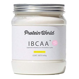 PROTEIN WORLD  IBCAA 400 g  Con Aminoácidos de Cadena Ramificada 211  L-Carnitina  Libre de Soya, Gluten y GMO  Kosher  Halal                         