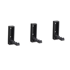 BGL Set of 3 Black Heavy Duty Space Saving Metal Hooks with Hidden Square Design Ideal for Jackets, Towels and Bags for Bathroom, Kitchen and Hallway