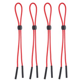 HARFINGTON 4pcs Glasses Strap Adjustable Eyeglasses Strap Anti-slip Sunglasses Holder Strap Eyewear Retainer Lanyards String for Men Women Children, Red