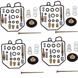 Silscvtt 4-Pack Carburetor Repair Kits with Air Cut Off Valve Set Replacement for 1980-1983 Honda GL1100 Goldwing 1100