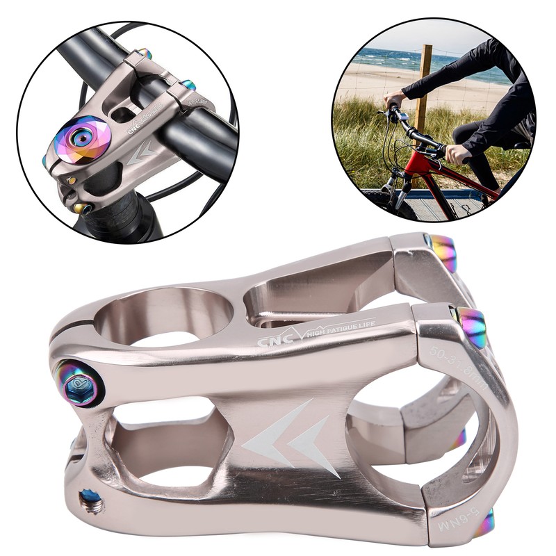 31.8x50MM Mountain Bike Handlebar Short Stem Riser Aluminum Alloy Bicycle