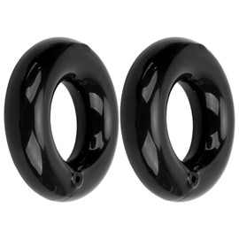 2PCS Golf Swing Weight Ring, Warm Up Swing Donut Weight Ring Weighted Golf Donut Accessory for Golf Practice, Training (Black)