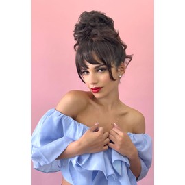 Scrunchie bun hairpiece, easy updo messy bun: Betsy ginger #ginger