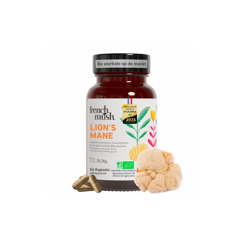 French Mush Lion's Mane Bio 8000 mg - 56 Kapseln