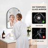 FORBATH Arched Bathroom Mirror 16x24 Inch, Black Bathroom Mirror Wall
