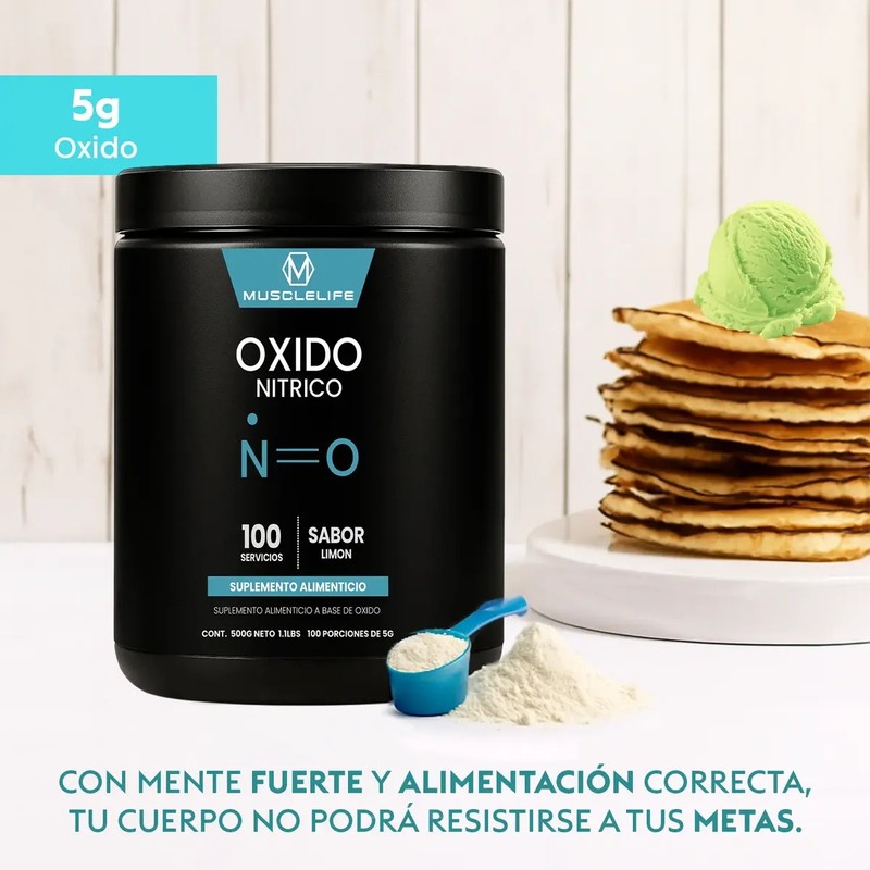 Óxido Nítrico Pre Entreno Suplemento Muscle Life 500g 100se