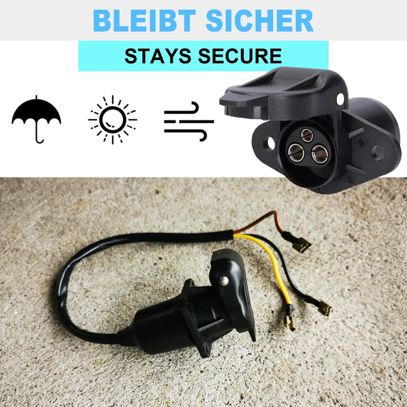 CXTM 3-Pin Trailer Socket 3-Pin Trailer Adapter 3-Pin Socket 12