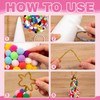 TOAOB 300 Pieces Pompoms 30 mm Colourful Pompom Fluffy Plush