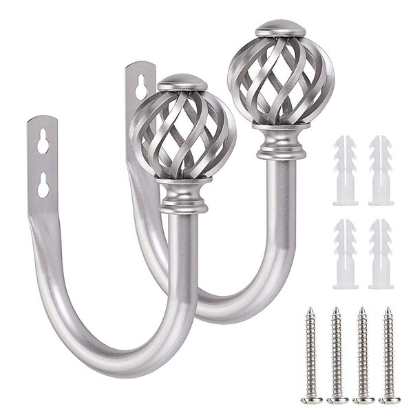 BSTKEY A Pair of Nest Modeling Metal Curtain Hooks -