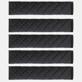 GAOLAOSY 5PCS Extra Long Car Seat Belt Cover Pads, Soft Breathable Auto Seat Shoulder Strap Pad for Protecting Neck, Vehicle Interior Seatbelt Protector Accessories for Most Cars (Black)