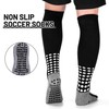 Ultrafun 4 Pairs Grip Soccer Socks Non Slip Knee High