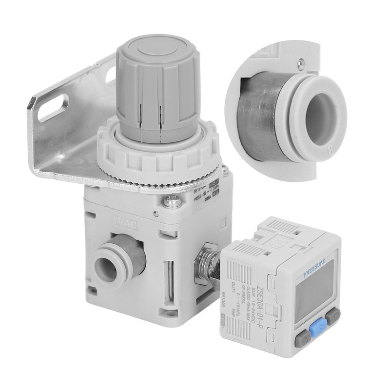 Air Pressure Regulator with Bracket Digital Pressure Gauge Pneumatic Vacuum
