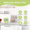 Fyueenix Multifunctional Kitchen Timer with Silent/Alert Mode, 24-Hour Clock, Memory