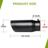 AUTOSAVER88 4 Inch Inlet Black Exhaust Tip, 4" Inlet 5"