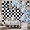 4 Pack Black White Checkered Party Decoration Set, 2 Pack