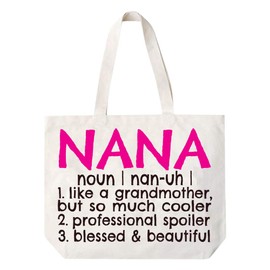 COCOVICI Nana Tote Bag Mothers Day Nana Christmas Birthday Gifts Best Nana Nanas Beach Bag Nana Getaway Bag Nana Present Nana Gifts