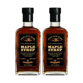 Lincoln County Reserve 100% Pure Maple Syrup with Robust Taste, 100% Pure Artisan Maple Syrup, Made in the USA,12 oz Glass Bottle 2 Pack