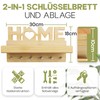 HEIMKÖNIG High-quality key holder with shelf made of pine wood