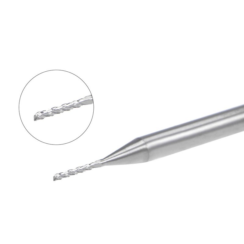 sourcing map 10Pcs 0.8mm Carbide End Mill Engraving Milling Cutter