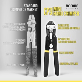 Booms Fishing CP3 Fishing Crimping Pliers, Leader Crimping Tool, 8.5" Crimper with 140pcs Crimp Sleeves
