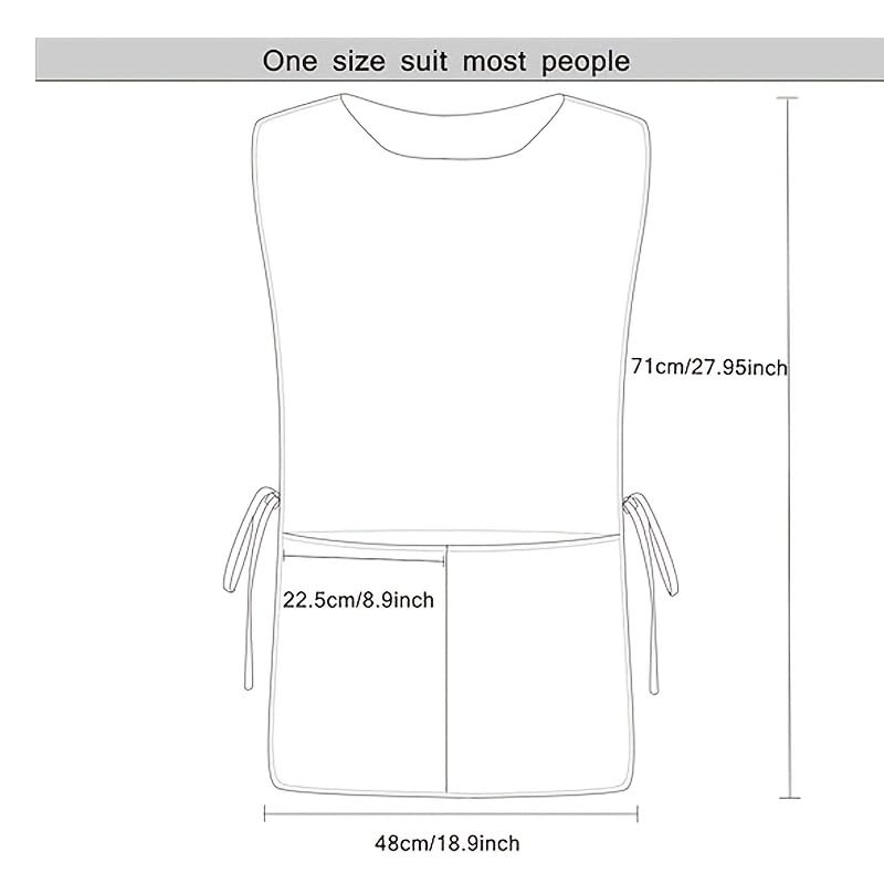 RRBXIA Smock Apron Cobbler Apron with Side Ties and 2