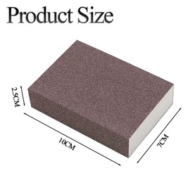 Sanding Sponges 6 Pack Wet and Dry Dual-use, 60/100/120/150/180/220 Grits Sanding Blocks with Diamond Abrasive & Premium Sponge, Washable Reusable for Wood Metal Wall Furniture Polishing (100×70×25mm)