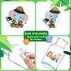 Qeeenar 1 Roll Animal Stickers Reward Cute Space Stickers Office