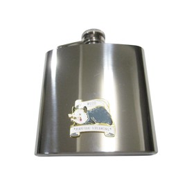 Perpetual Screaming Possum 6 Oz. Stainless Steel Flask