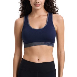 DEVECCO Racerback Sports Bras for Women Medium Support Wireless Padded Full Coverage Workout Bra Multipack