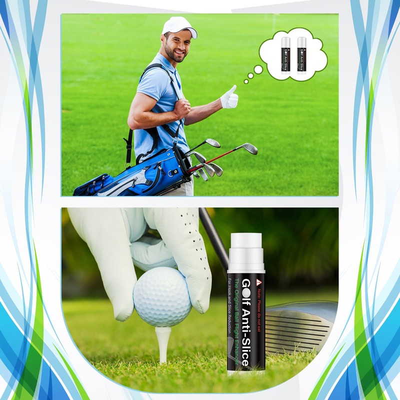 Halloscume 2 Pieces Golf Anti-Slice Compound for Clubs Boosts Distance