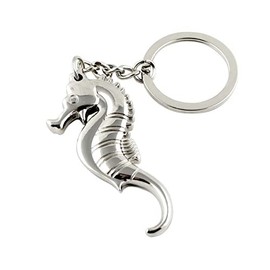 ARFUKA 3D Seahorse Pendant Bottle Opener Keychain Metal Beer/Soda Beverage Opener Key Ring for Bartenders, Beach Lovers and Parties