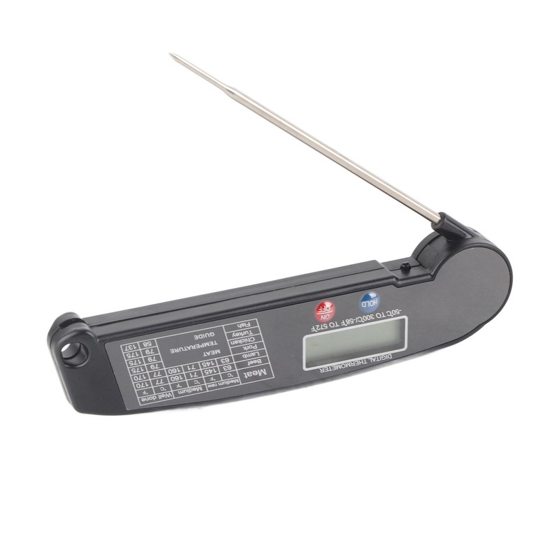 Digital Electronic Food Thermometer Foldable Intelligent Straightaway Read Thermometer for