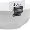Comphic 50 Pcs Black Sign Clip Reusable Labels Clip on