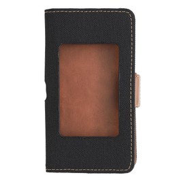 Mobile WiFi Router NA01 Case Cover Leather Compatible (Oxfords Black with Glass Film Enhanced Heat Dissipation)