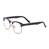 Kelens Half Frame Horn Rimmed Clear Lens Nearsighted Glasses Myopia